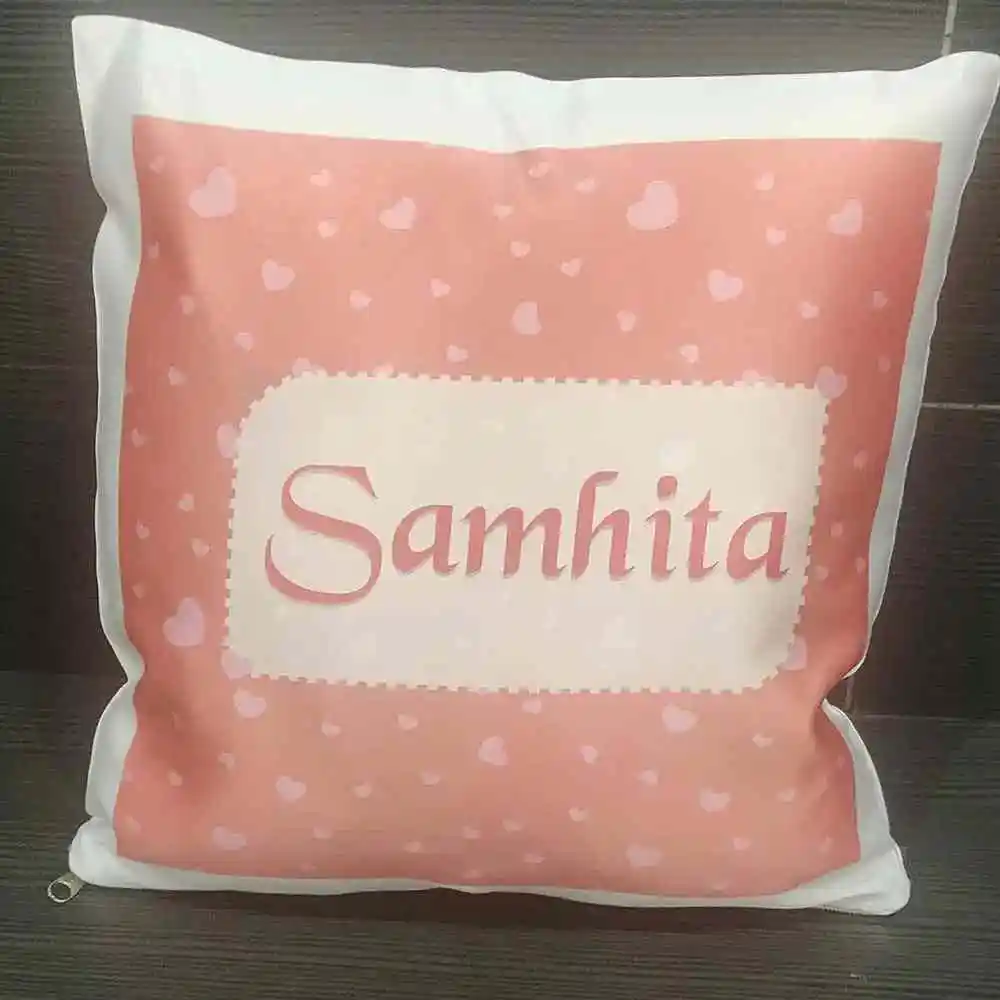 Personalized Heart Themed Cushion
